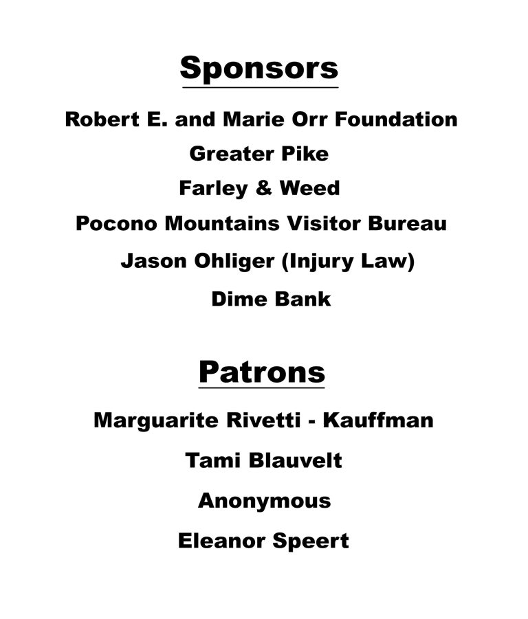 sponsors and patrons page